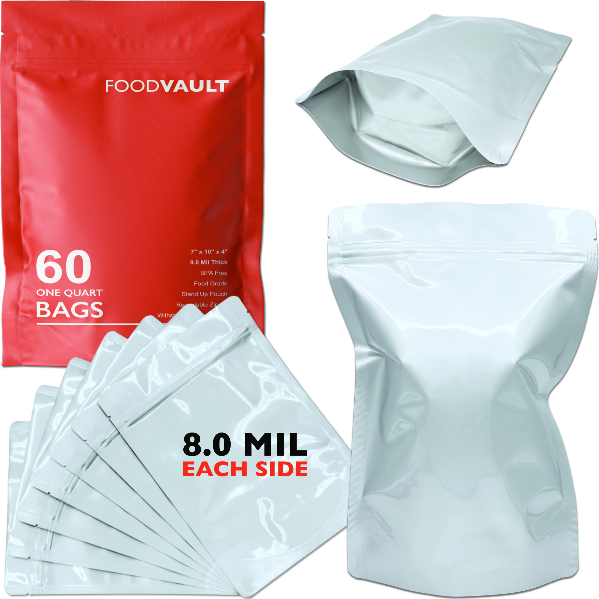 2 Quart Mylar Bags