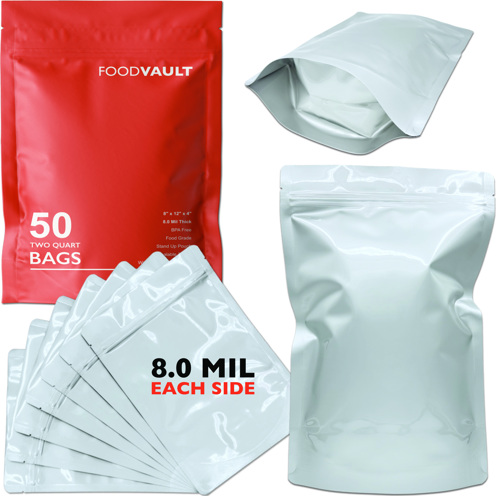 2 Quart Mylar Bags
